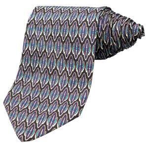 Robert Talbott Best Of Class Tie 55.5" Multicolor‎ Silk Geometric Medallion VTG